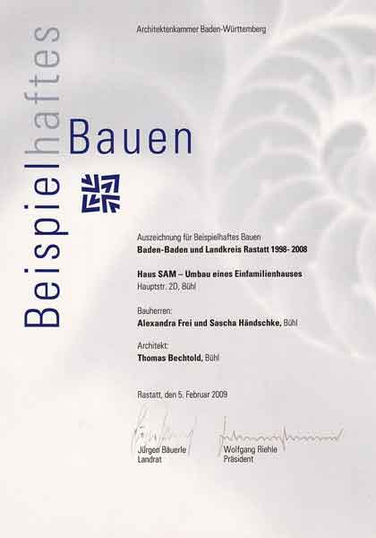 Beispielhaftes Bauen Baden-Baden LK Rastatt 1998-2008