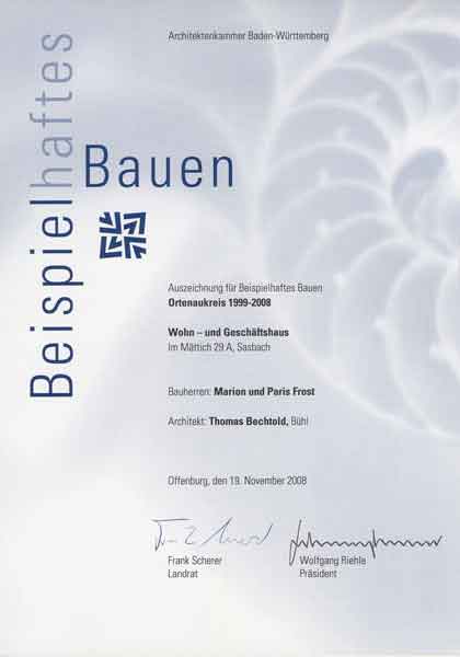 Beispielhaftes Bauen Ortenaukreis 1999-2008